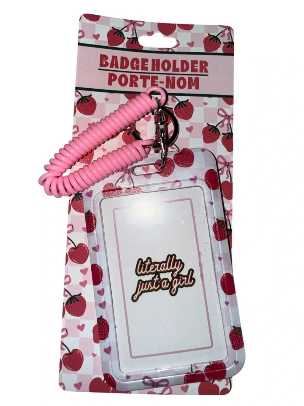 Strawberry Badge Holder 🍓